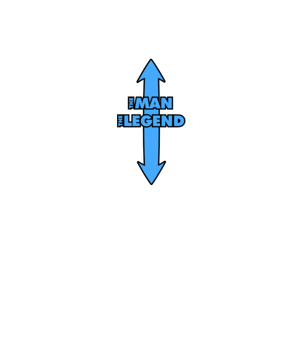 The Man The Legend model negru pe tricou