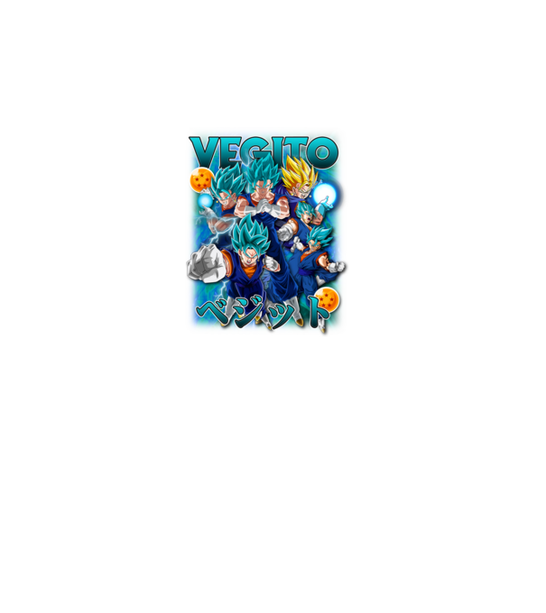 vegito dragonball model negru pe tricou