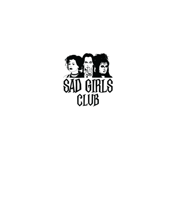 Sad Girls Club model alb pe tricou