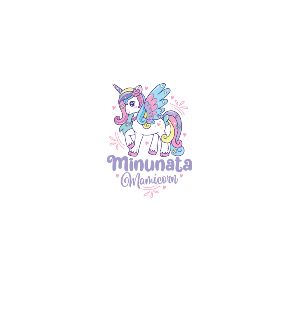 Minunata Mamicorn model alb pe tricou