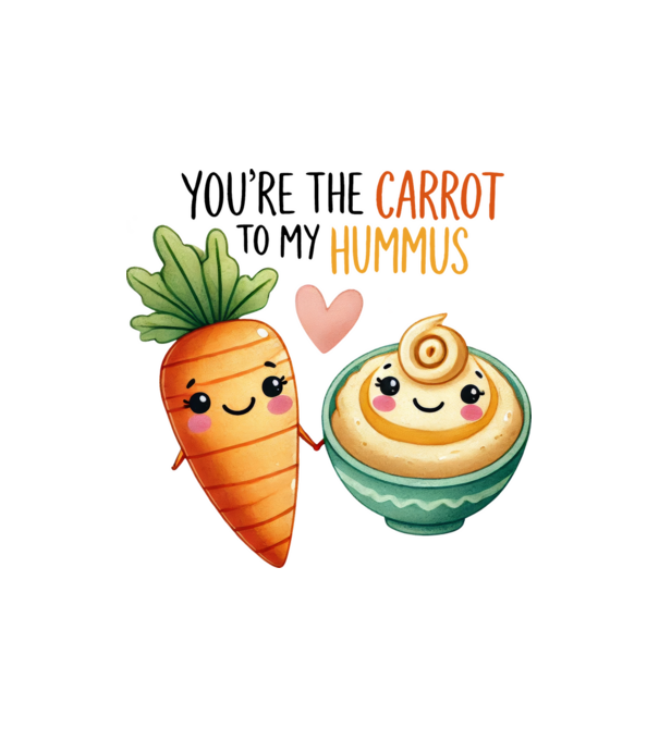 Carrot to my Hummus model nisipiu pe tricou