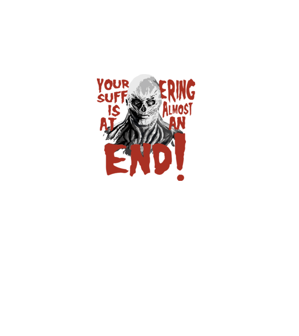 vecna your suffering is almost at an end model negru pe tricou
