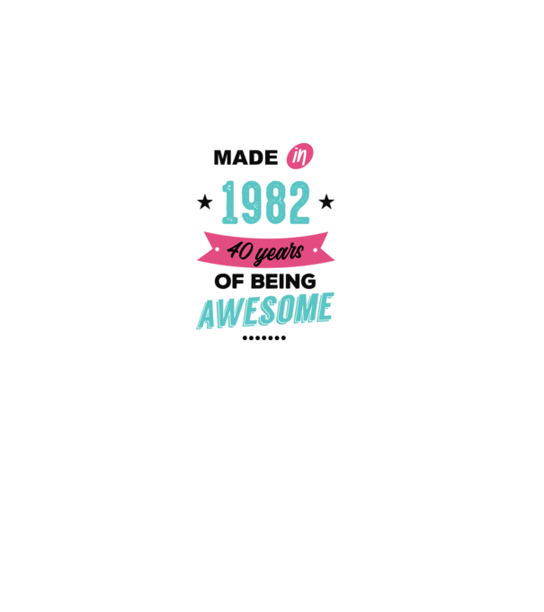 MADE in 1982 model nisipiu pe tricou