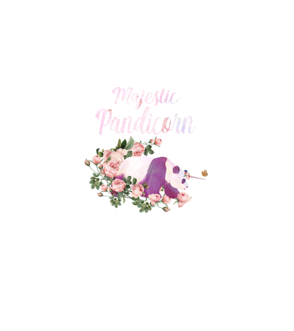 Majestic pandicorn model negru pe tricou