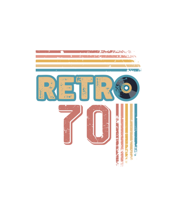 Retro 70 Birthday model alb pe tricou
