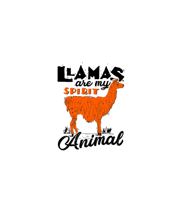 Llamas are my spirit animal model alb pe tricou