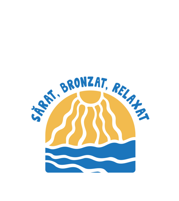 Sărat, bronzat, relaxat model alb pe tricou