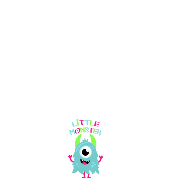 Little monster model roz deschis pe tricou