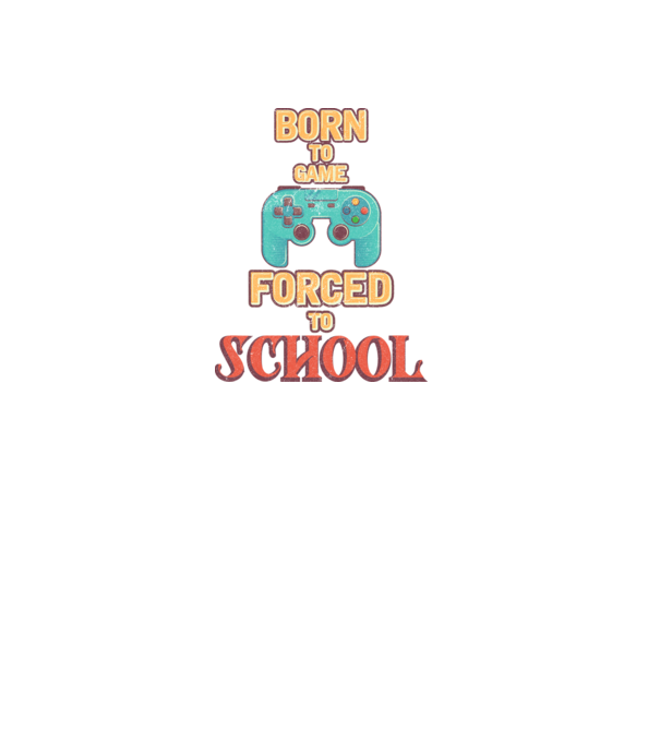 Born to game model alb pe tricou