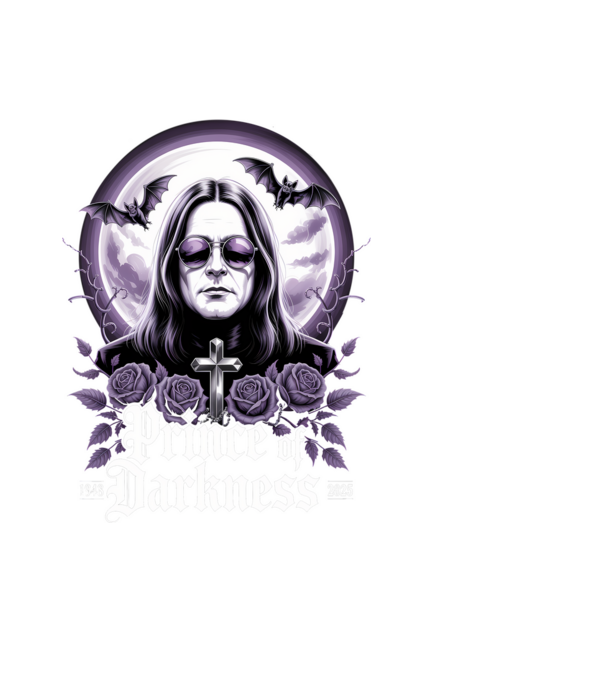 Prince of Darkness model negru pe tricou