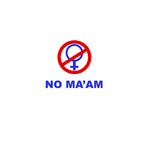 No maam eleje model alb pe tricou