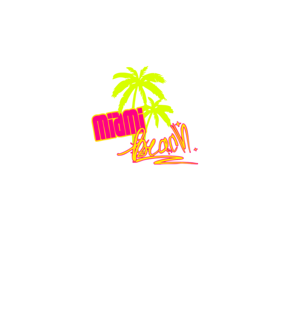 Miami beach model gri închis pe tricou