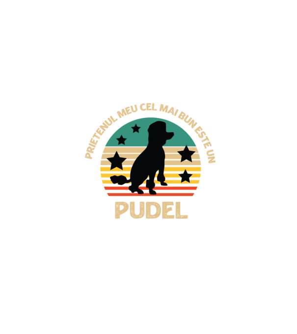 Prietenul meu cel mai bun este un pudel model negru pe tricou