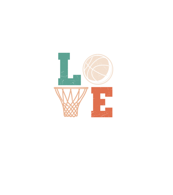 LOVE basketball model negru pe tricou