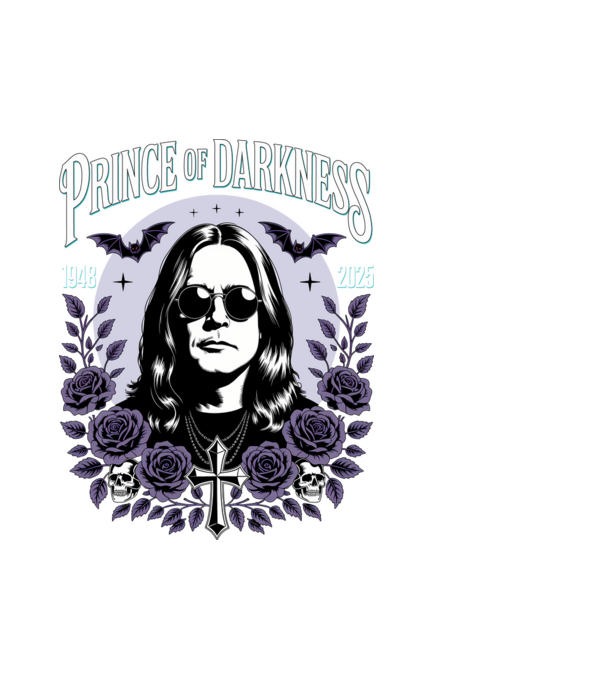 Prince of Darkness model alb pe tricou