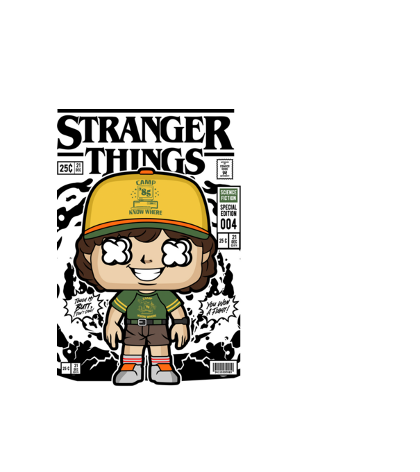 stranger things cereal model alb pe tricou