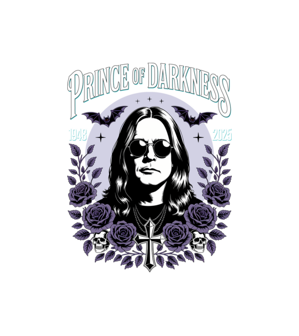 Prince of Darkness model negru pe tricou
