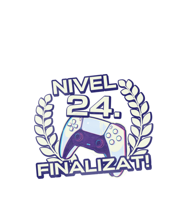Nivel 24 finalizat! model negru pe tricou