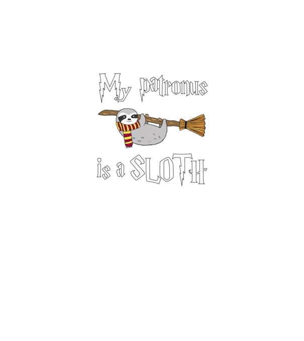 my patronus is a sloth model negru pe tricou