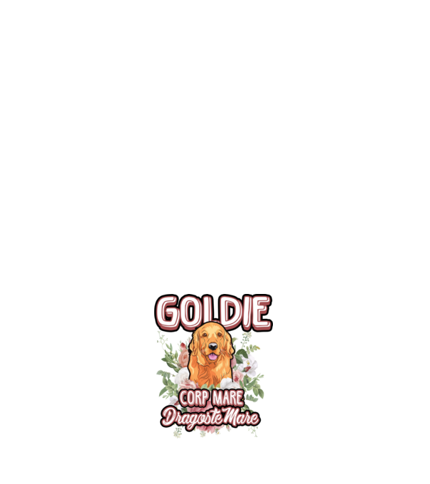 Goldie picioare mici dragoste mare model alb pe tricou