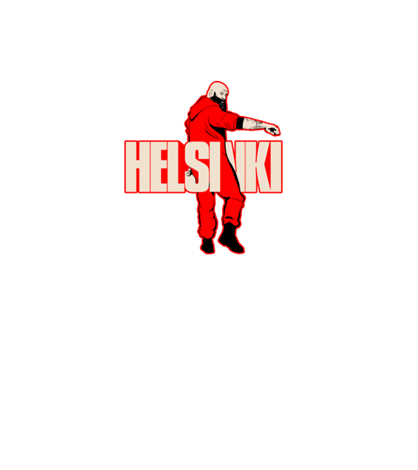 helsinki la casa de papel model negru pe tricou