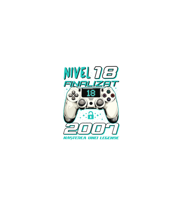 Nivel finalizat 18 2007 model negru pe tricou