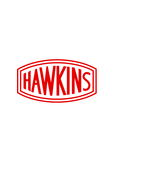 hawkins stranger things model negru pe tricou