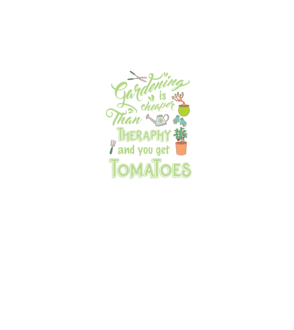 Gardening is cheaper than theraphy model negru pe tricou