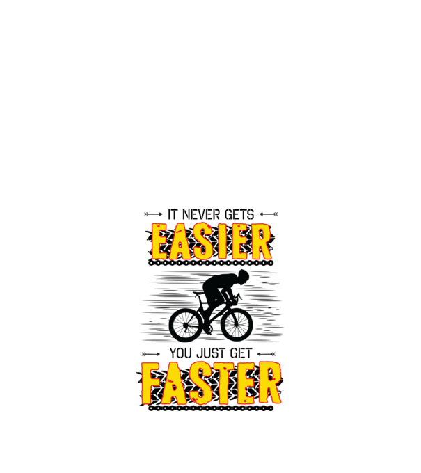 it never gets easier model alb pe tricou