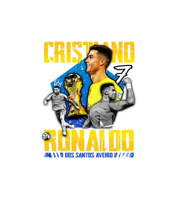 Ronaldo tribute model negru pe tricou
