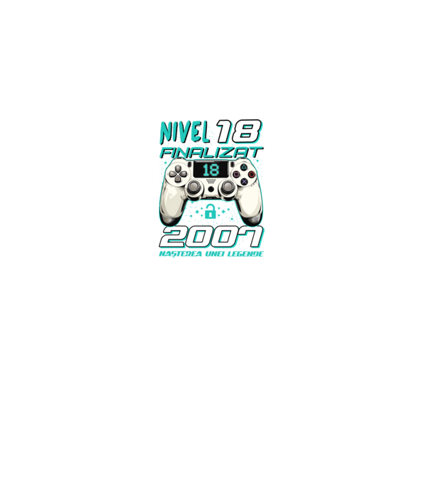 Nivel finalizat 18 2007 model negru pe tricou