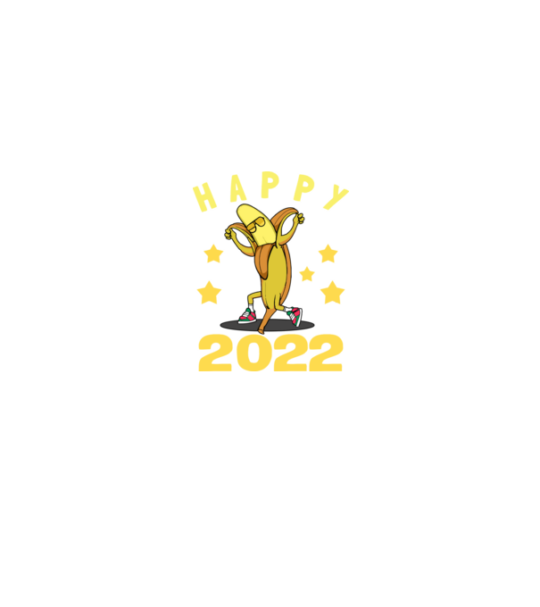 Happy new year Banana model negru pe tricou