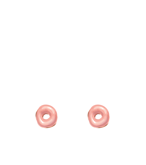 Donut titties model negru pe tricou