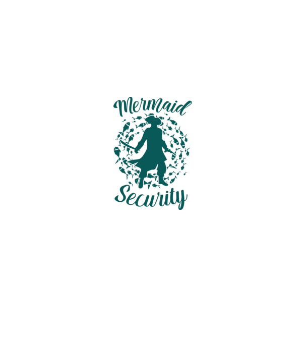 Mermaid Security boys model negru pe tricou