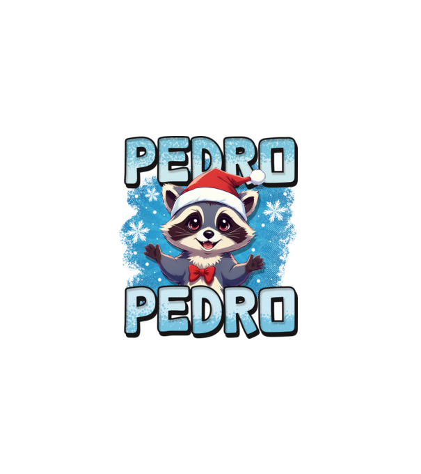 Pedro pedro retro xmas model negru pe tricou