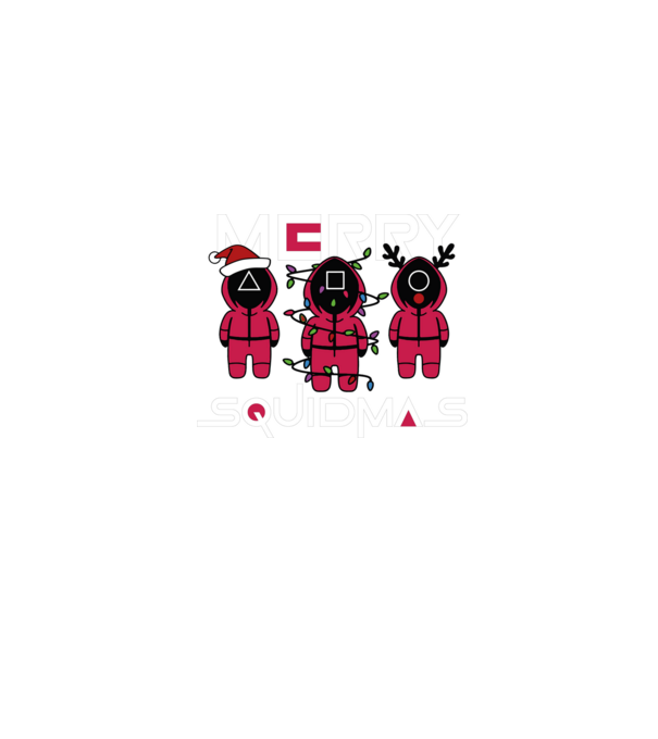 Merry squidmas model albastru jeanși pe tricou