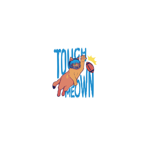 Touch Meow model negru pe tricou