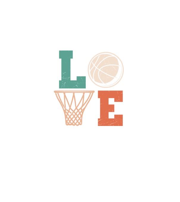LOVE basketball model negru pe tricou