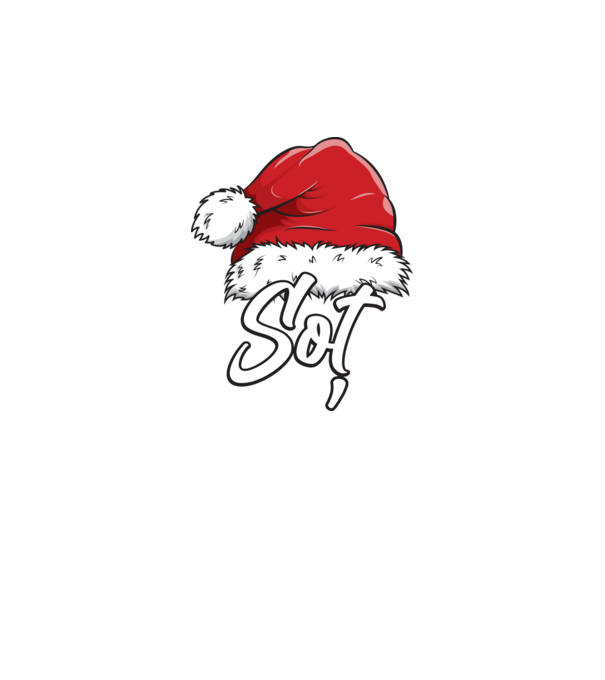 soț Santa Hat model negru pe tricou