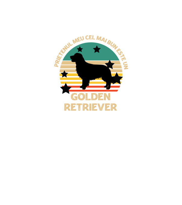Prietenul meu cel mai bun este un golden retriever model negru pe tricou