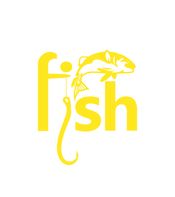 Fish model alb pe tricou