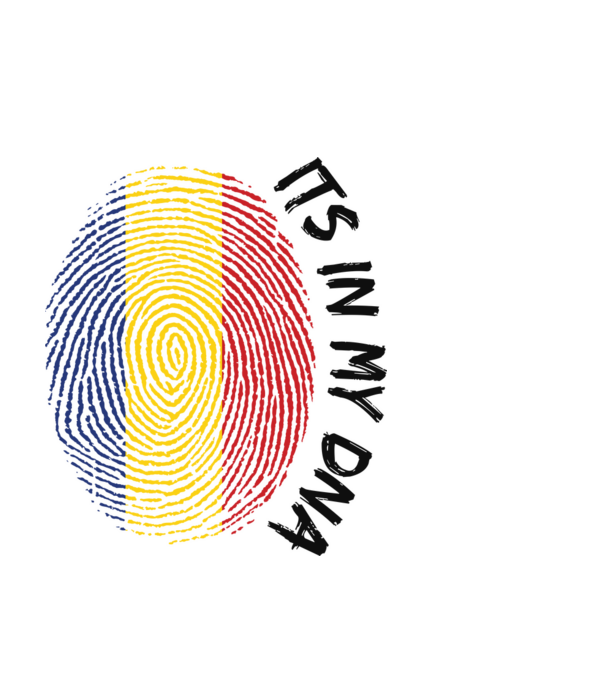 România fingerprint model alb pe tricou