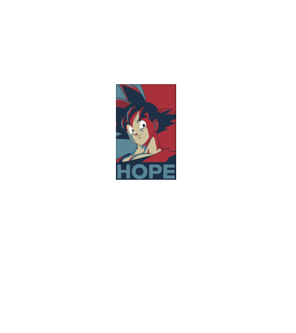 goku hope dragonball model negru pe tricou