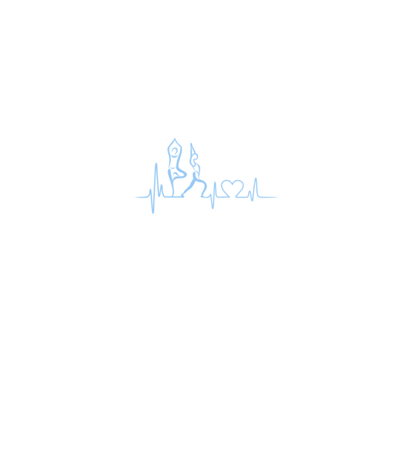 Inimă Yoga model alb pe tricou