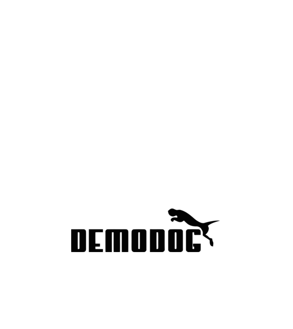 demodog logo black model negru pe tricou