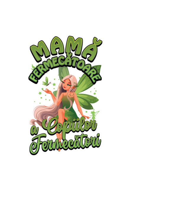 Mamă fermecătoare a copiilor fermecătorit model albastru deschis pe tricou