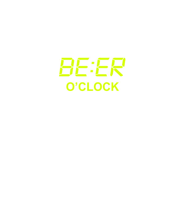 'Beer o'' clock' model negru pe tricou