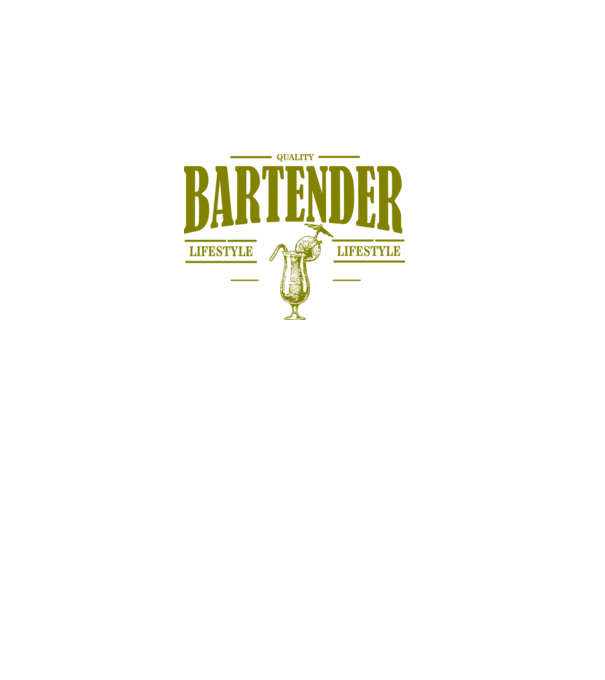 Lifestyle Bartender model negru pe tricou