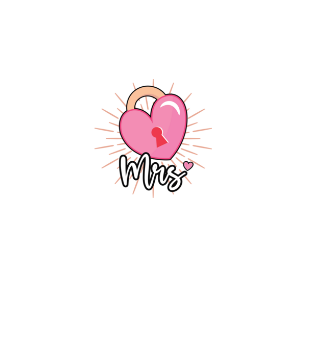 Mrs key to the heart model negru pe tricou
