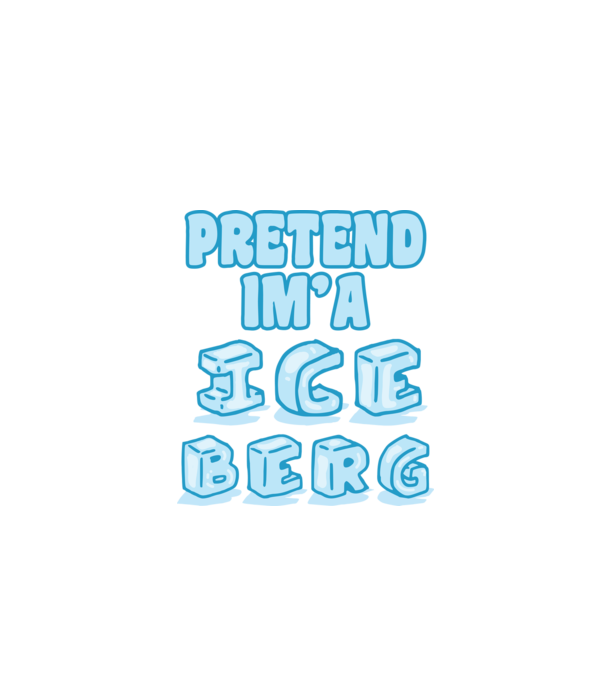 Iceberg carnaval model alb pe tricou